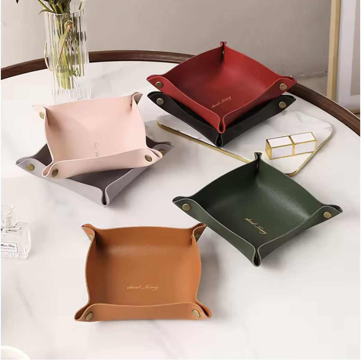 Jewelry Making Desk - Nordic Style Leather Storage Tray Desktop