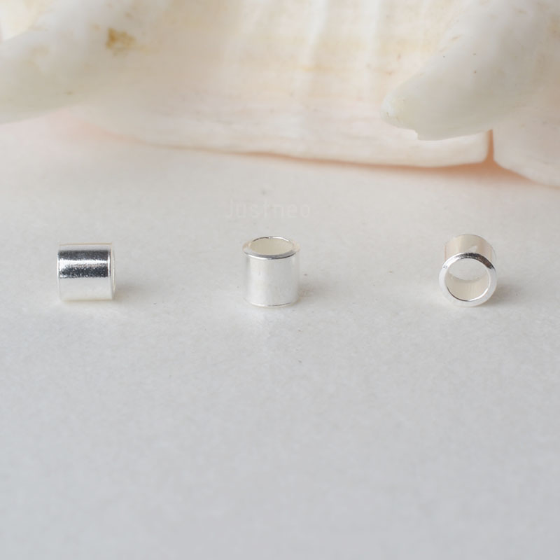 Crimp Bead Tube - 925 Sterling Silver Hypoallergenic Loose Crimp
