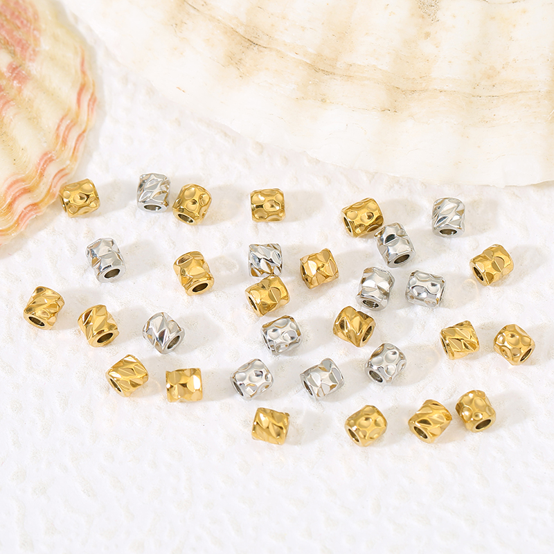 Crimp Bead Tube - 20pcs Stainless Steel PVD 18K Gold
