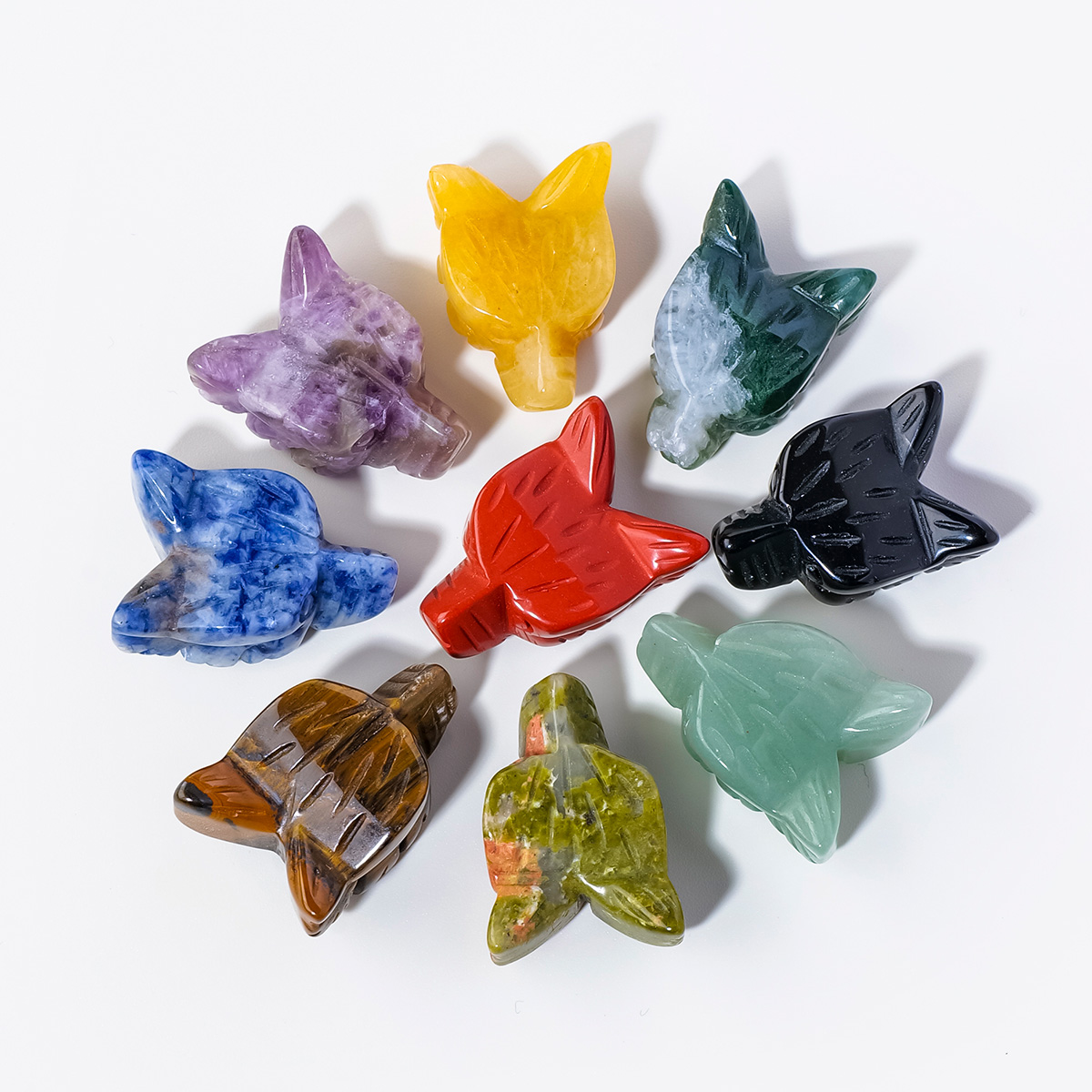 Jewelry Making Desk - 1PC Natural Crystal Carved Fox Figurine,