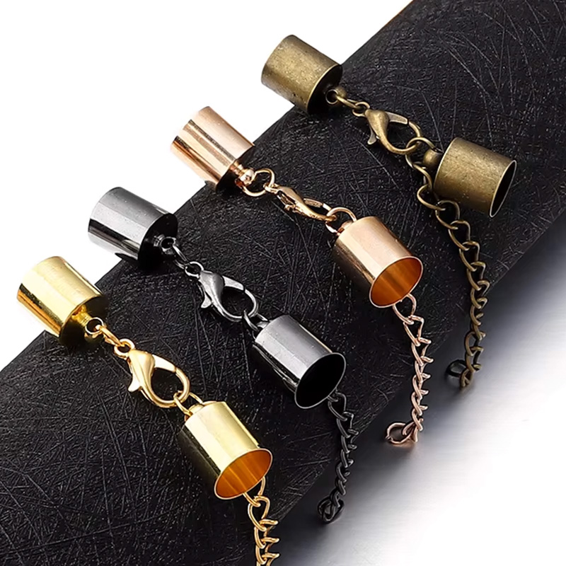 Jewelry Making Material - 10Sets Leather Cord End Caps With