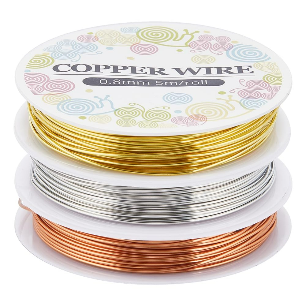 Jewelry Making Gold Wire - 12.8M Copper Jewelry Wire 0.8mm 20