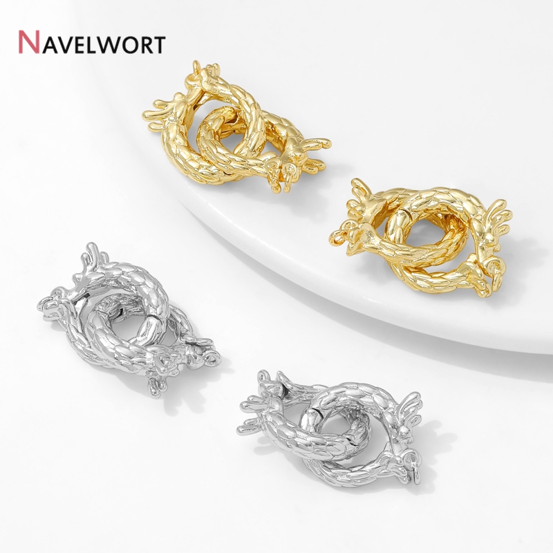 Jewelry Making Brass - 14K Gold Plated Brass Dragon Shaped