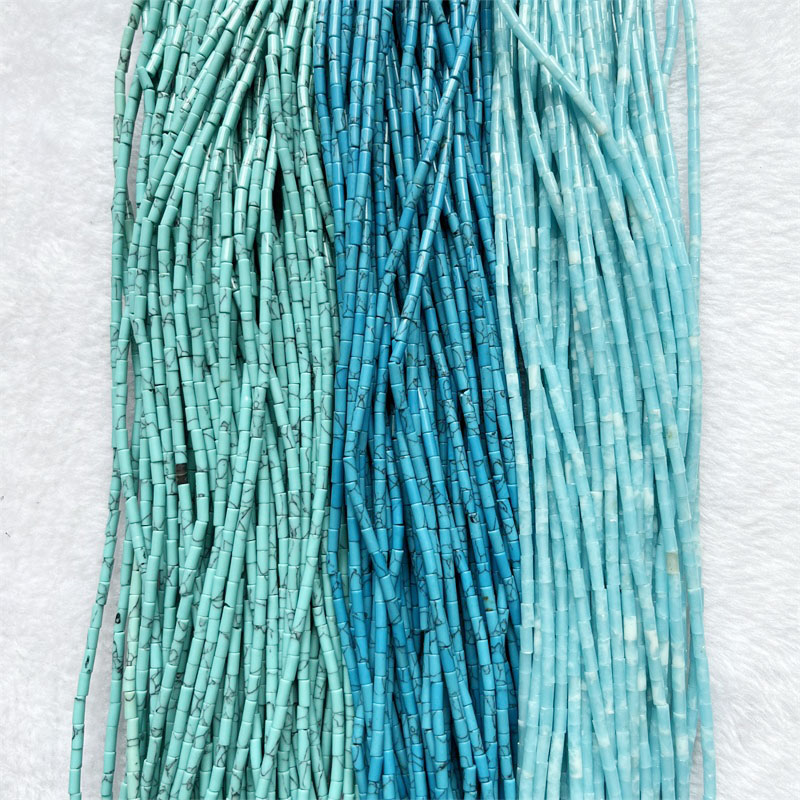 Crimp Bead Tube - 4*2MM Small Size Natural Stone Round