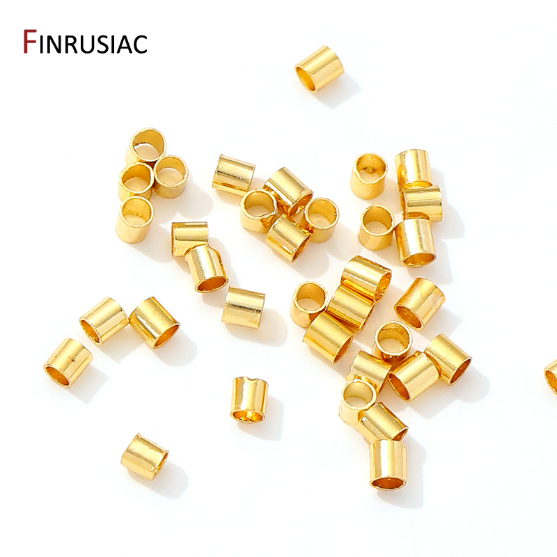 Crimp Bead Tube - 18K Gold Plated Brass Tube Crimp