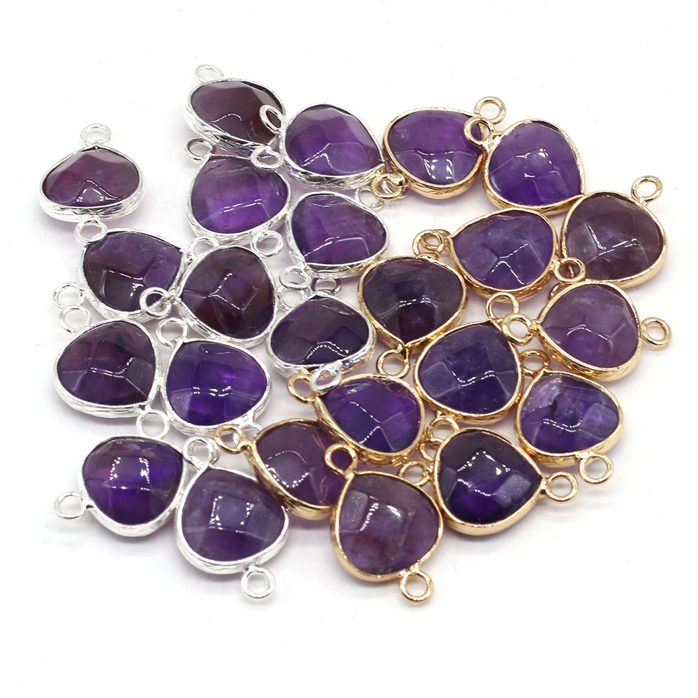 Jewelry Making Stones - 2pcs Natural Stone Connectors Fat Water
