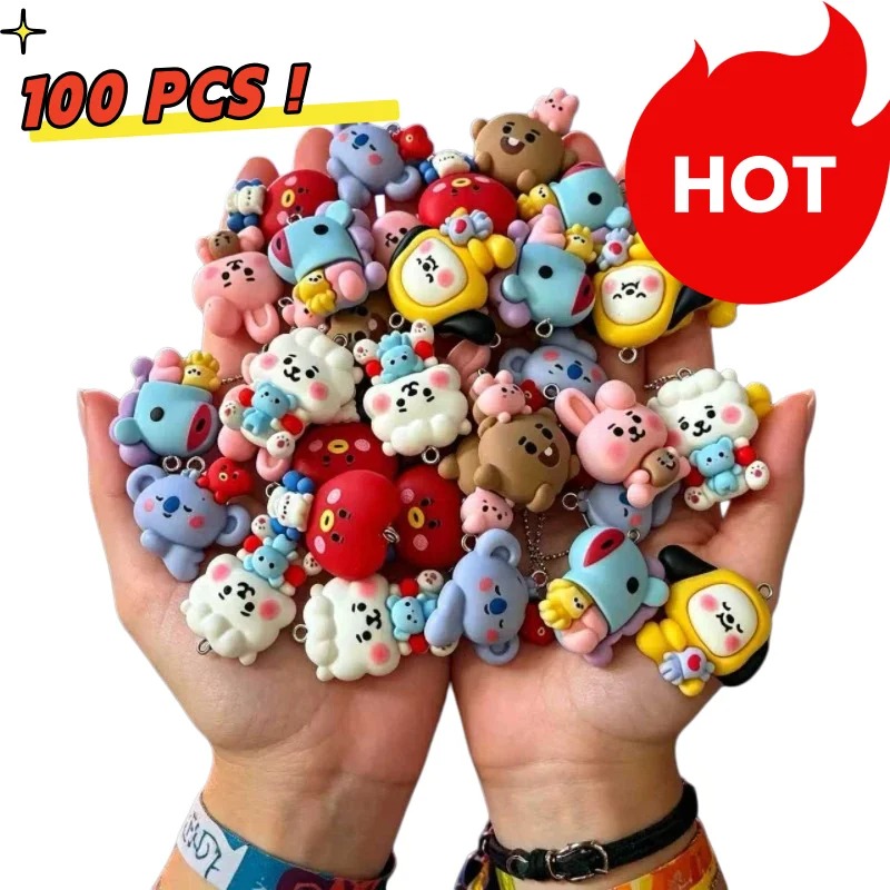 Jewelry Making Essentials - 7pcs BT21 Resin Cartoon Charm DIY