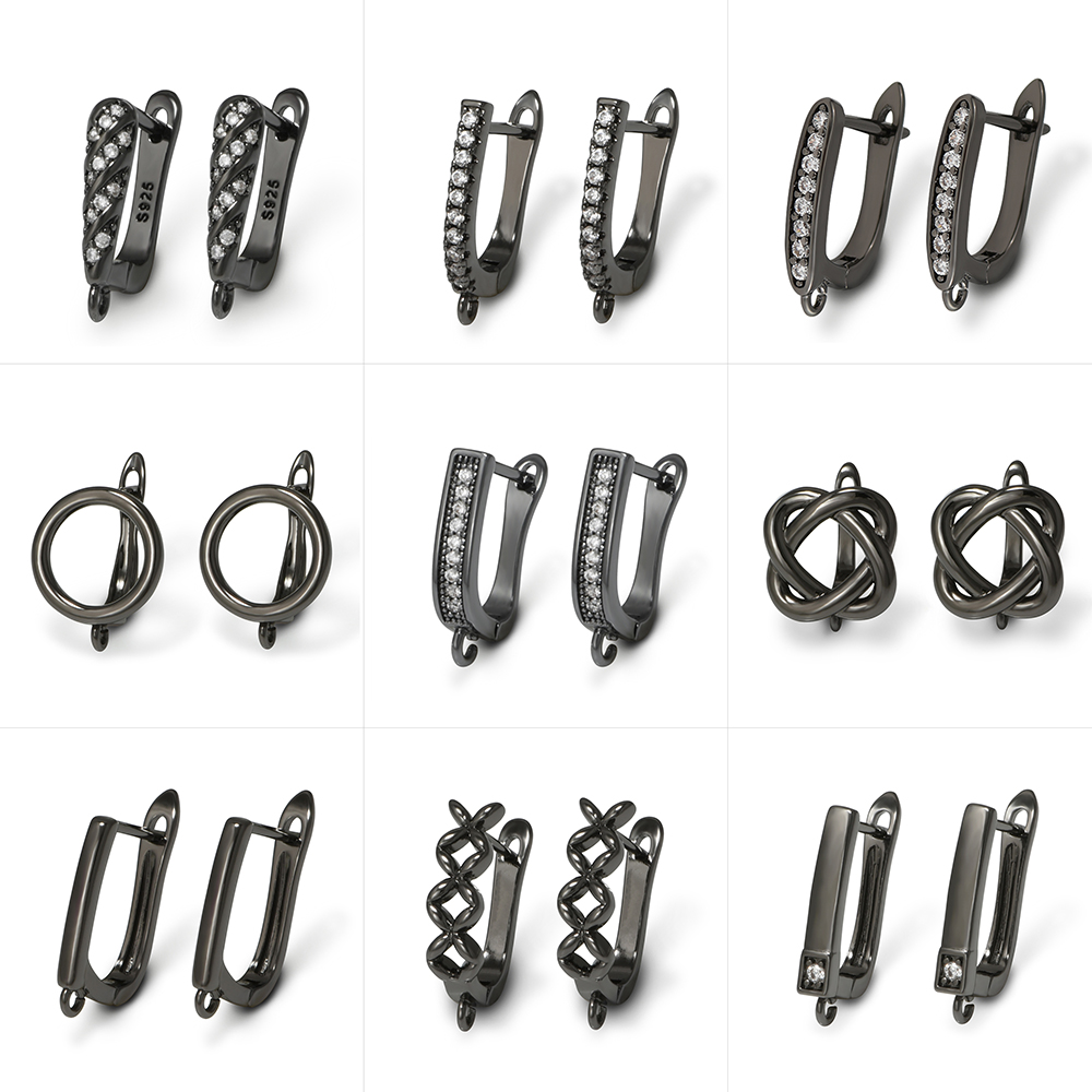 Jewelry Making Name - YANASI 1 Pair Gun Black Brass