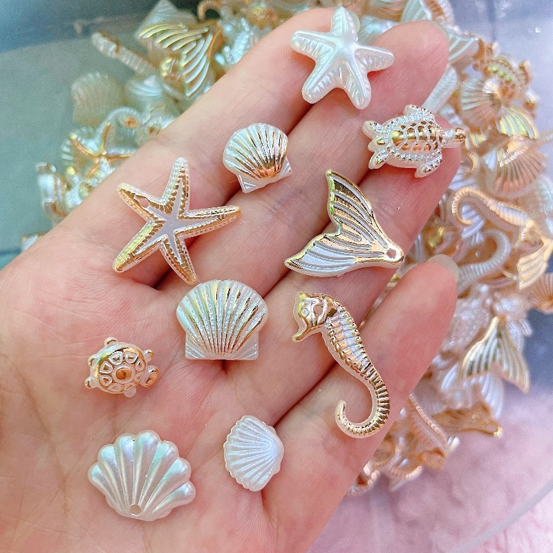 Jewelry Making Soldering Kit - 35/50/60Pcs Ocean Animal Acrylic Beads Set