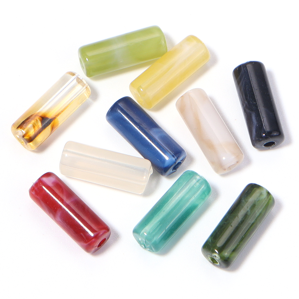 Jewelry Making Stones - 100pcs 5x13mm Imitation Jade Stone Acrylic