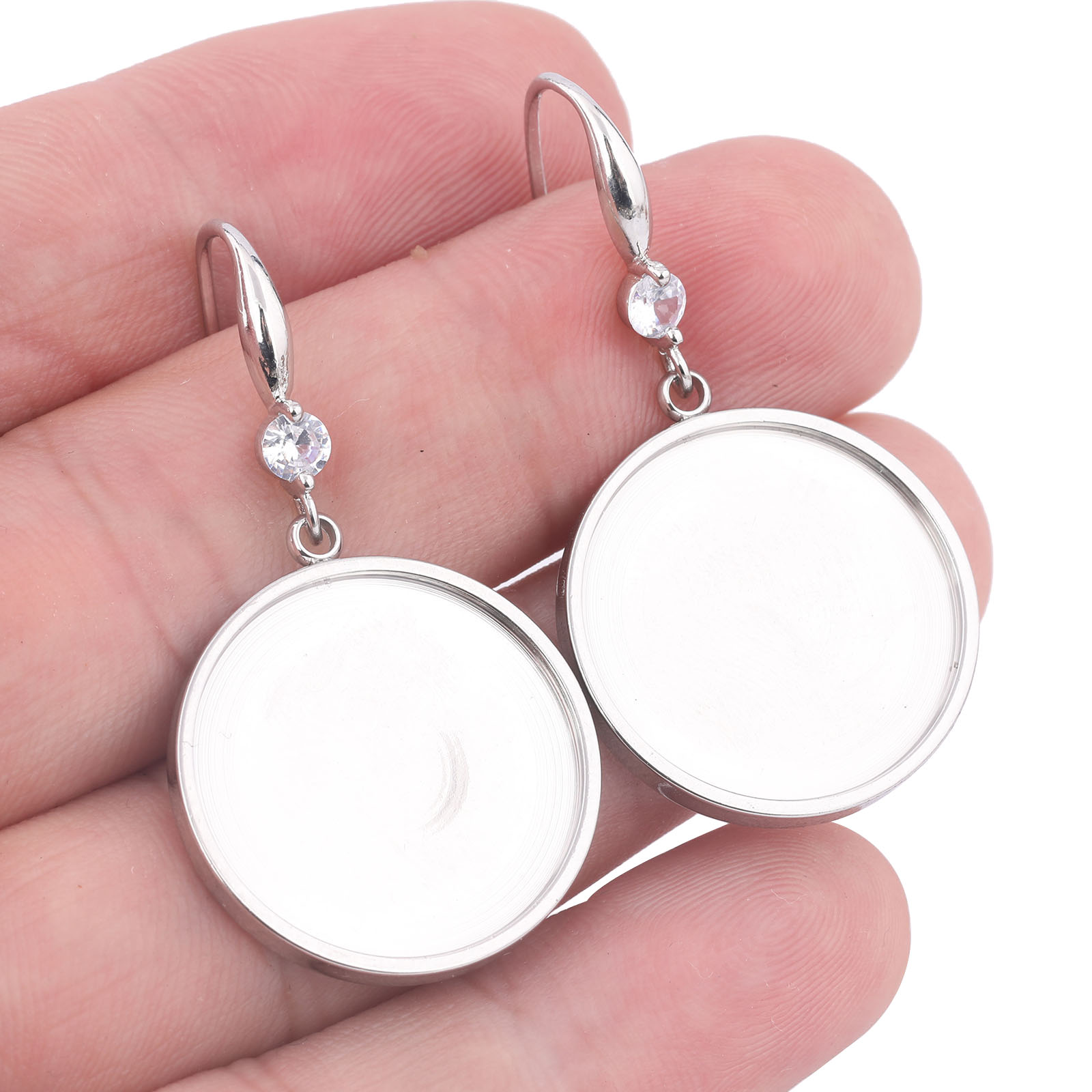 Jewelry Making Stones - 6pcs Stainless Steel Fit 20mm Cabochon