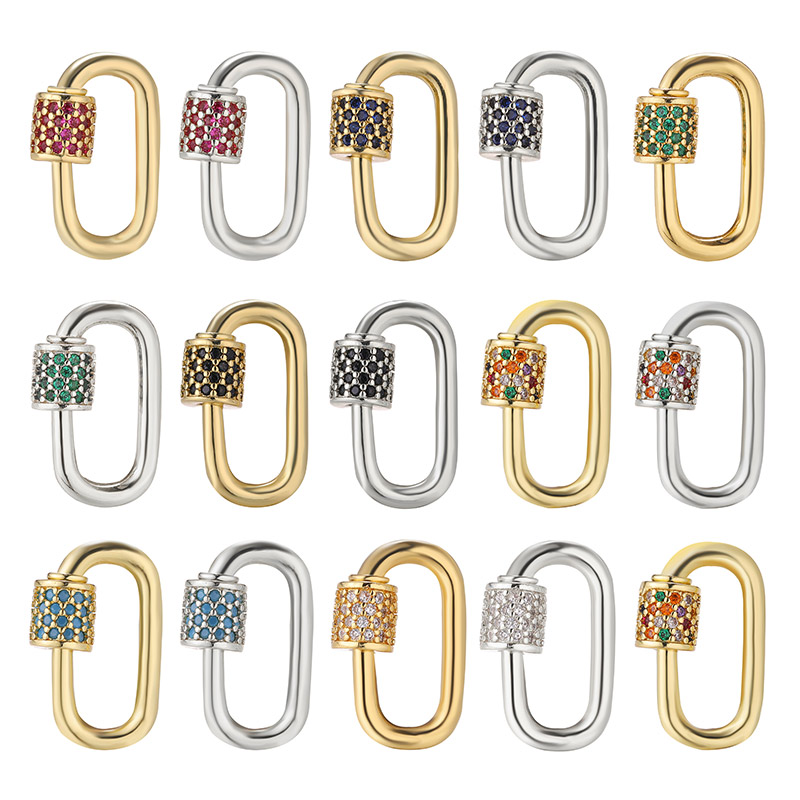 Jewelry Making Metals - Juya DIY Rainbow Charms Carabiner Fastener