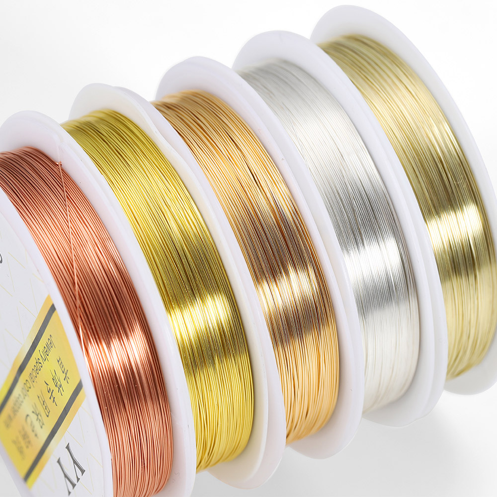 1Roll Gold Color Copper Wire 0 - Jewelry Making Gold Wire ulasan dan harga