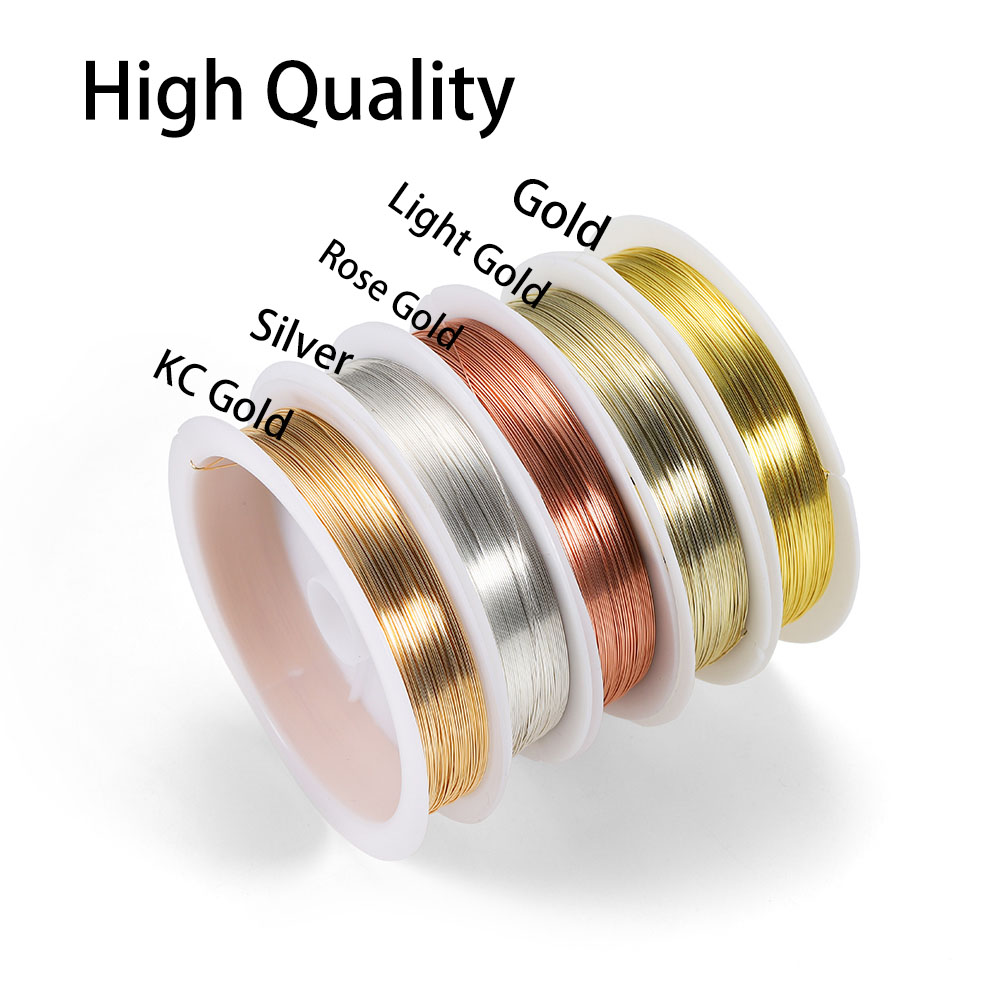 1Roll Gold Color Copper Wire 0 - Jewelry Making Gold Wire ulasan dan harga