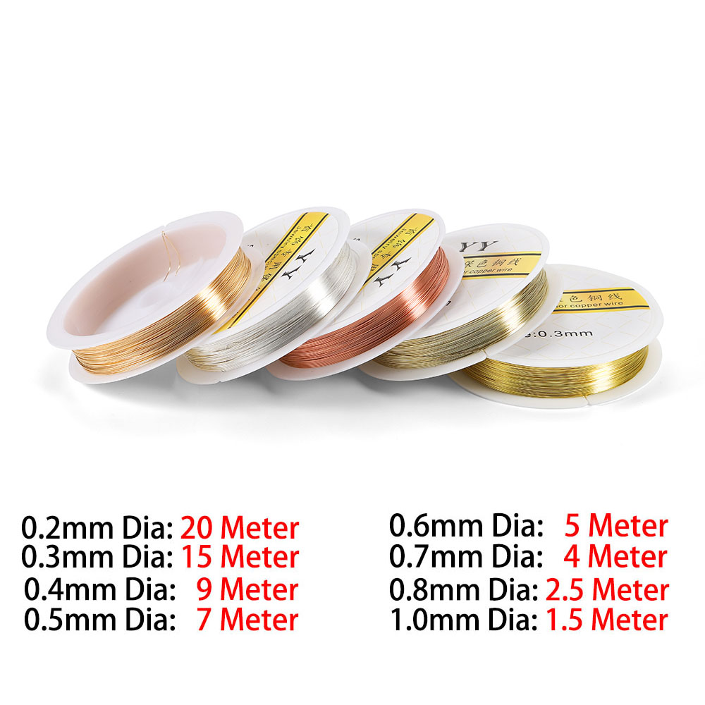 1Roll Gold Color Copper Wire 0 - Jewelry Making Gold Wire ulasan dan harga