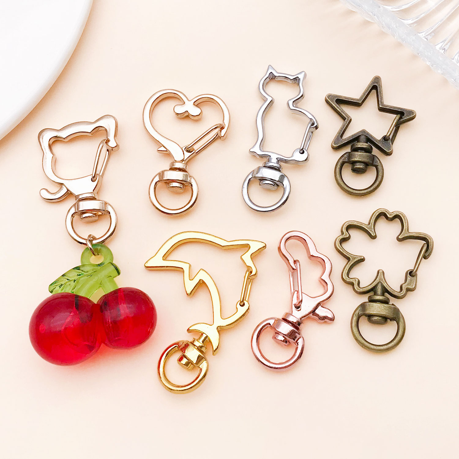 5pcs/lot Heart Star Moon Cat D - Jewelry Making Essentials ulasan dan harga