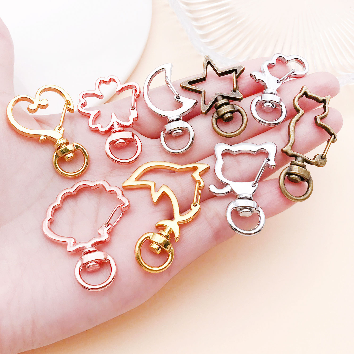 5pcs/lot Heart Star Moon Cat D - Jewelry Making Essentials ulasan dan harga