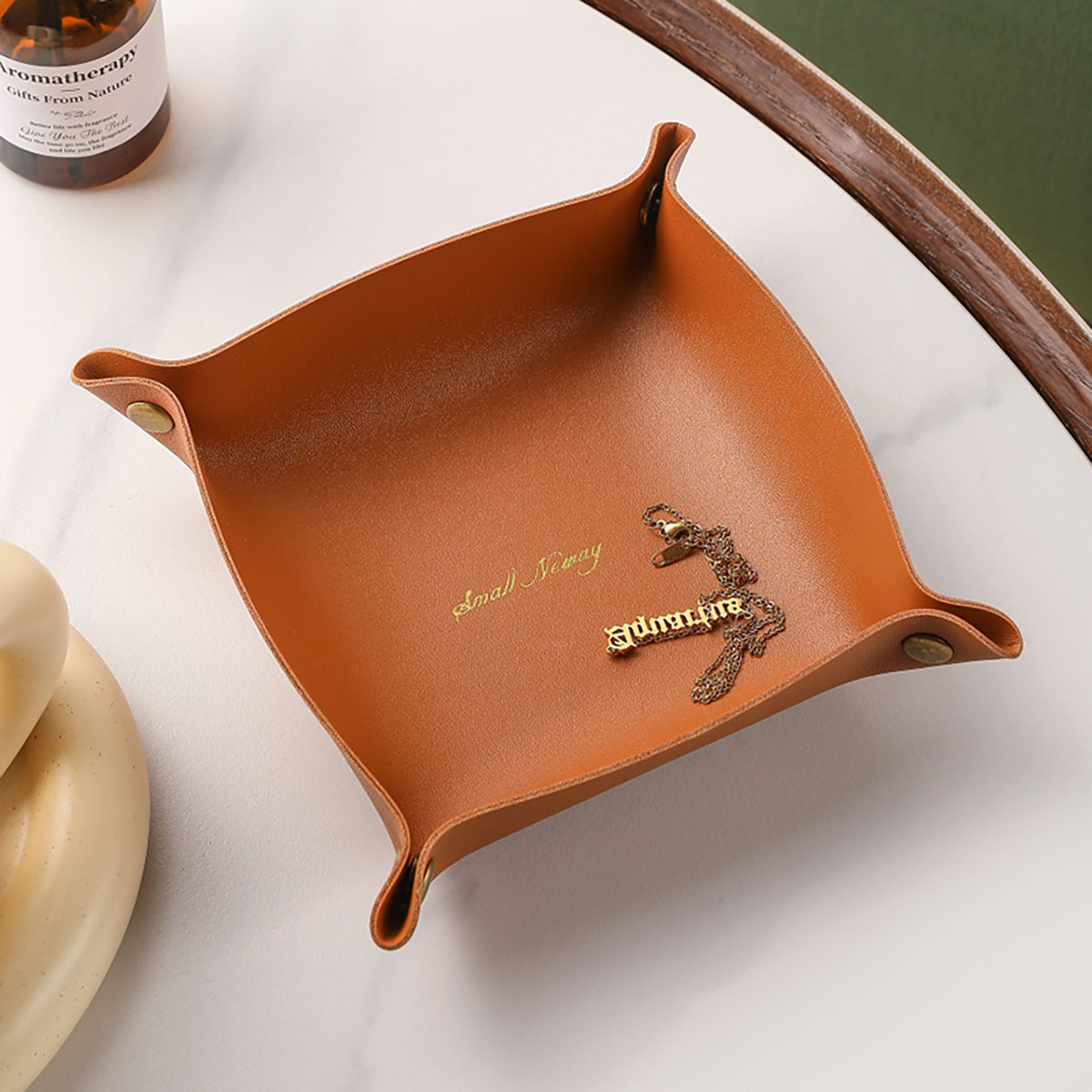 Nordic Style Leather Storage T - Jewelry Making Desk ulasan dan harga