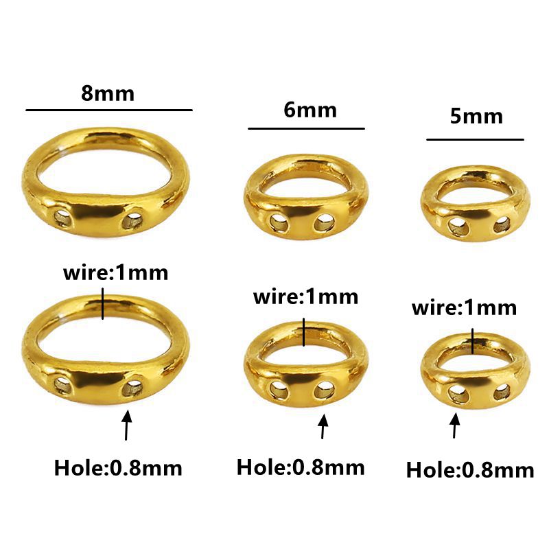 30pcs 5/6/8mm Stainless Steel  - Jewelry Making Essentials ulasan dan harga
