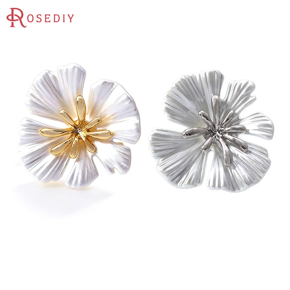 18K Gold Color Brass Flower St - Jewelry Making Brass ulasan dan harga
