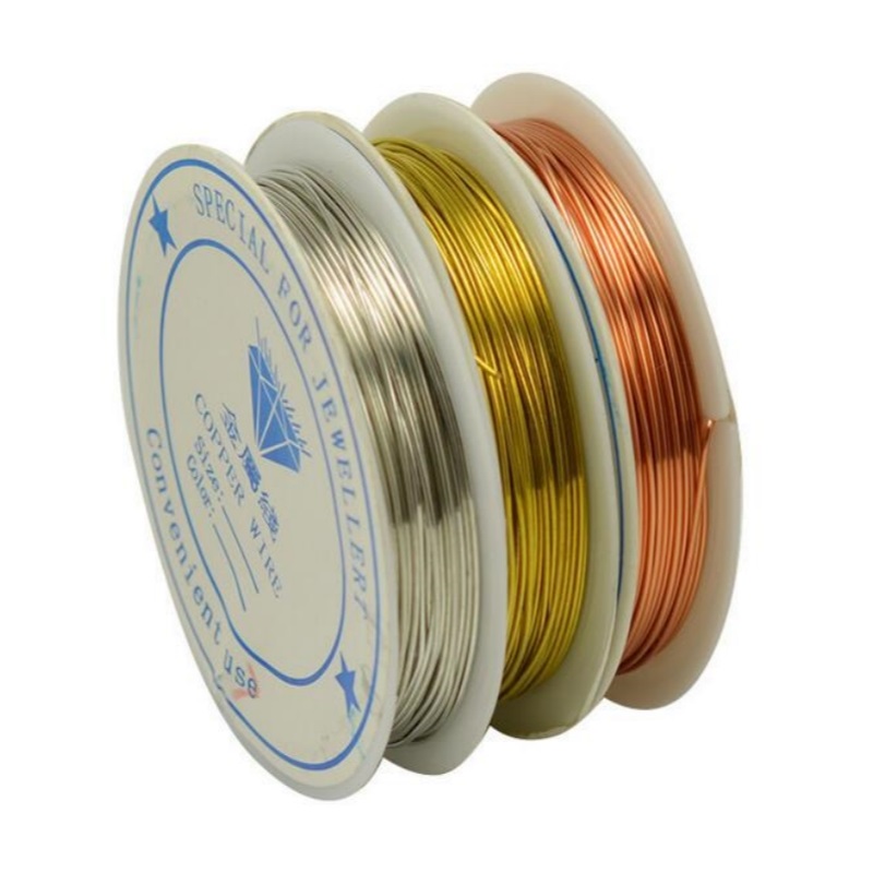 1 Roll 0.2/0.3/0.4/ 0.5/ 0.6/0 - Jewelry Making With Copper Wire ulasan dan harga