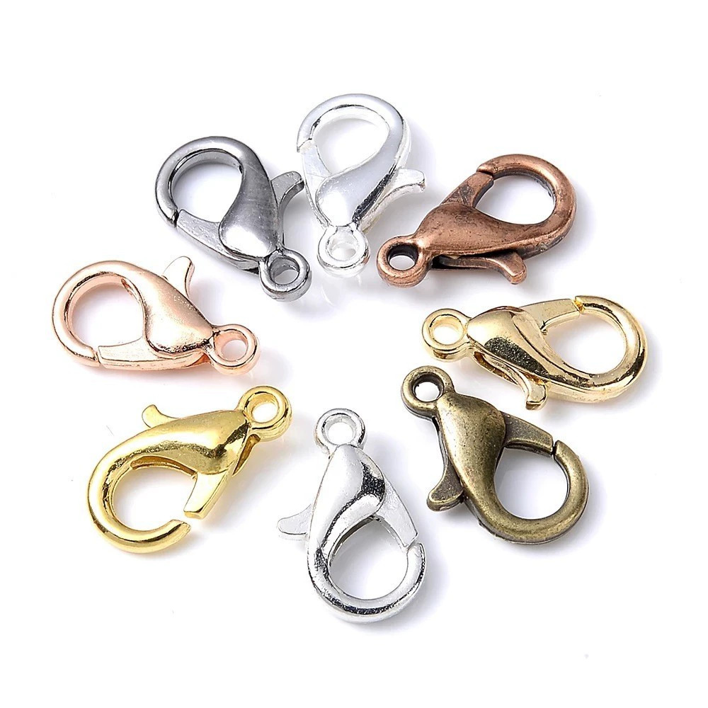 100pcs 9 12 14mm Zinc Alloy Lo - Jewelry Making Brass ulasan dan harga