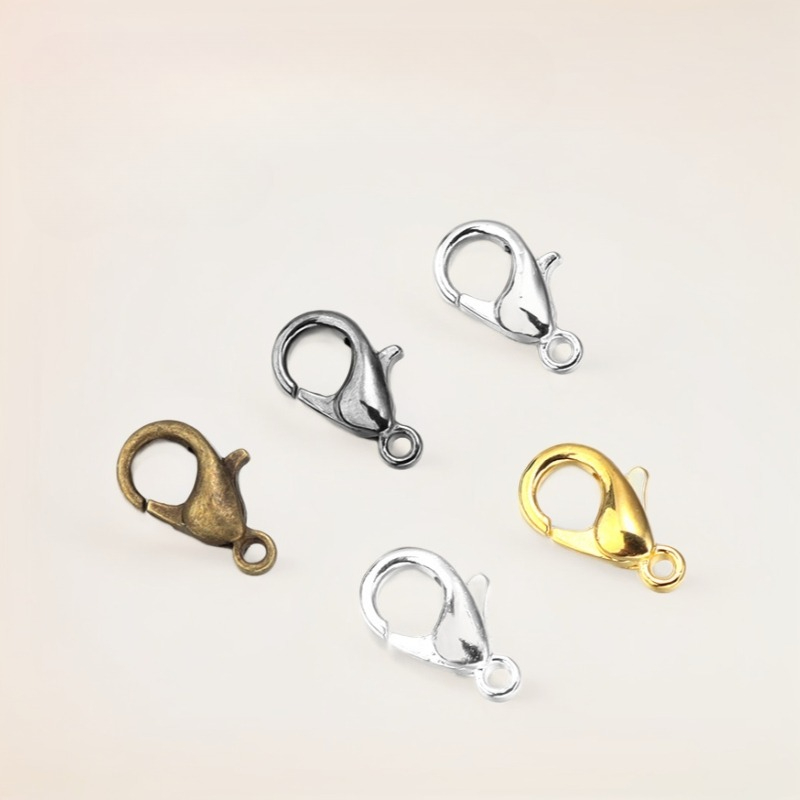 100pcs 9 12 14mm Zinc Alloy Lo - Jewelry Making Brass ulasan dan harga