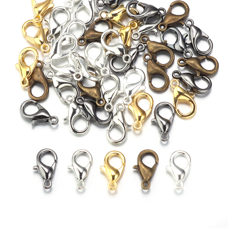 100pcs 9 12 14mm Zinc Alloy Lo - Jewelry Making Brass ulasan dan harga
