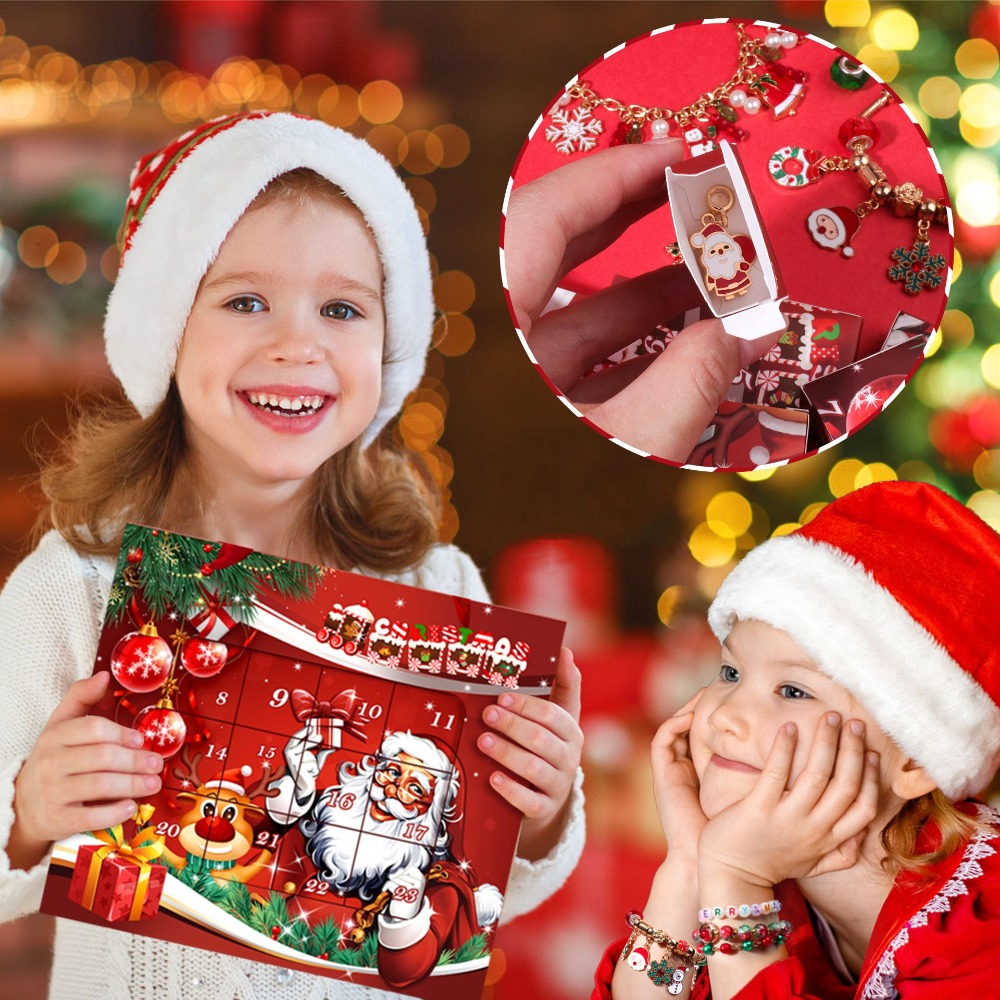 Christmas Advent Calendar Char - Jewelry Making Kit For Kids ulasan dan harga