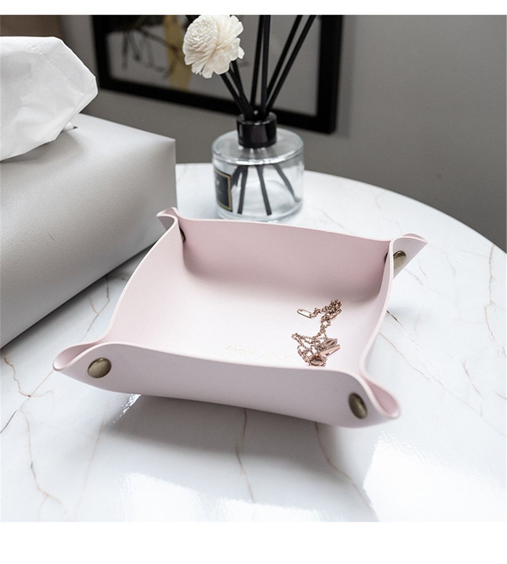 Desktop Storage Tray Leather K - Jewelry Making Desk ulasan dan harga