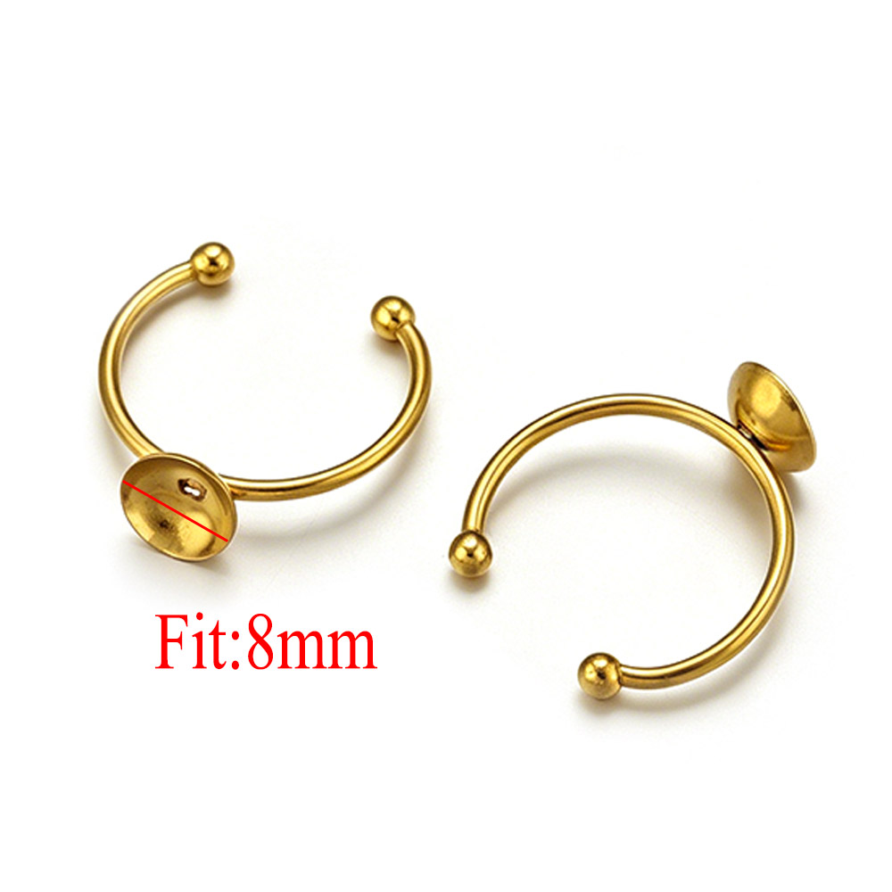 10pcs Stainless Steel Round Ad - Jewelry Making Stones ulasan dan harga