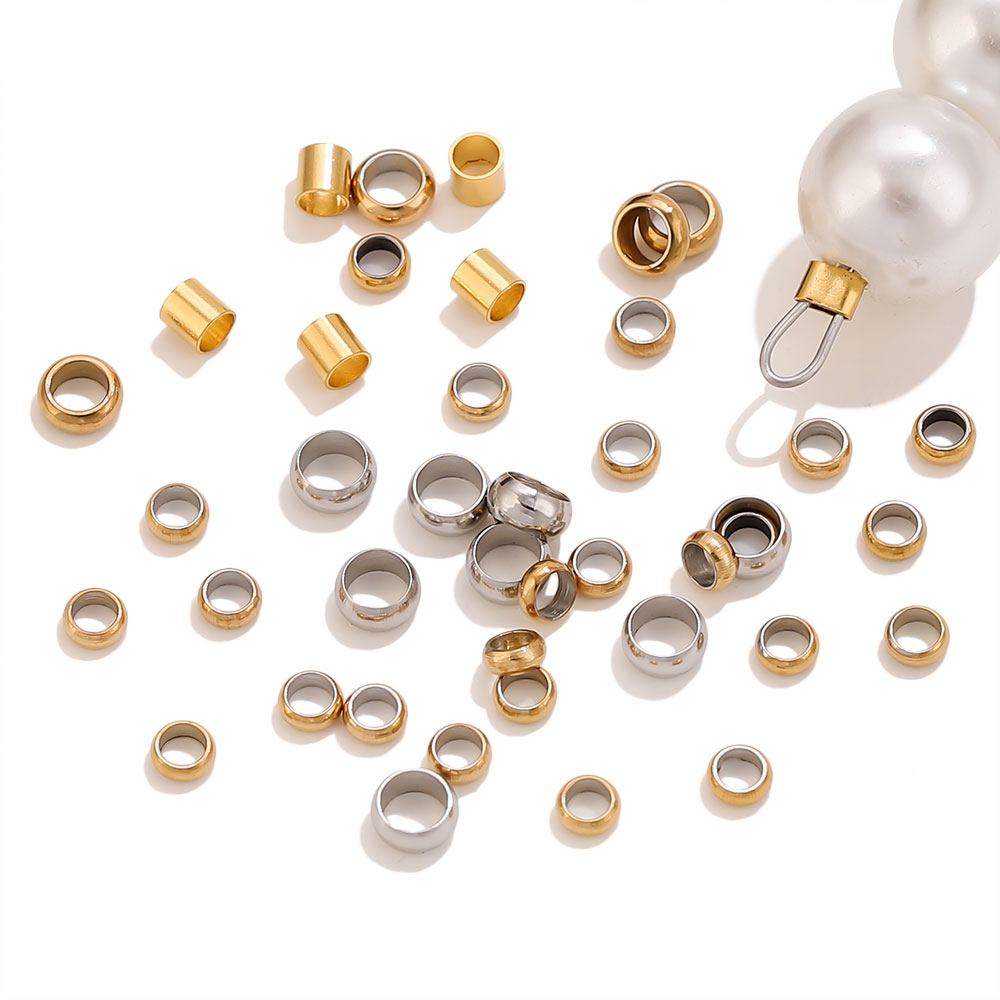 100/200pcs Gold Stainless Stee - Crimp Bead Tube ulasan dan harga