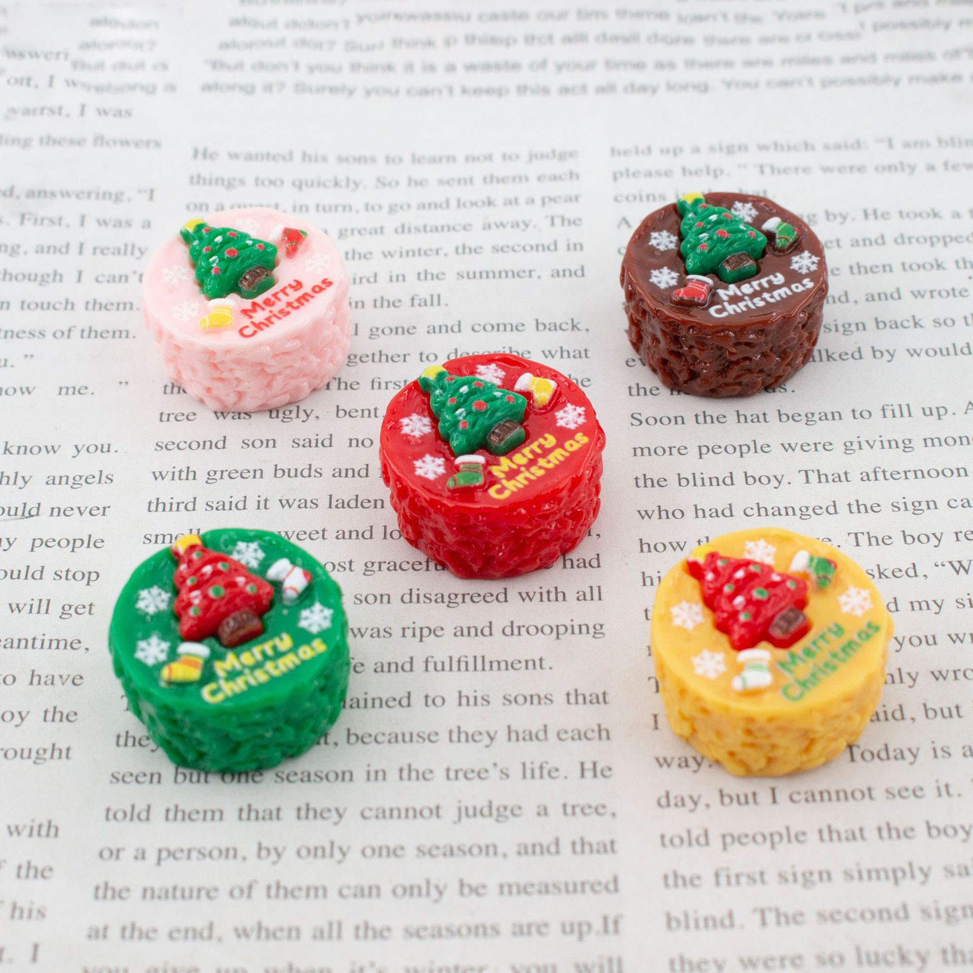 10pcs Resin imitation Christma - Jewelry Making Desk ulasan dan harga