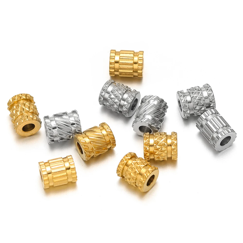 20pcs PVD Gold Stainless Steel - Crimp Bead Tube ulasan dan harga