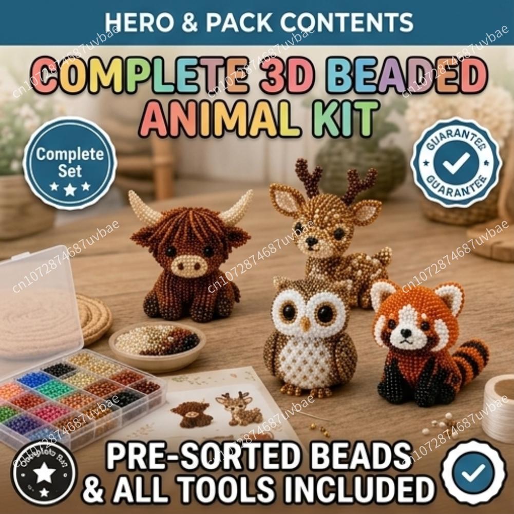 Mini 3D Animal Bead Crafting S - Jewelry Making Kit For Kids ulasan dan harga