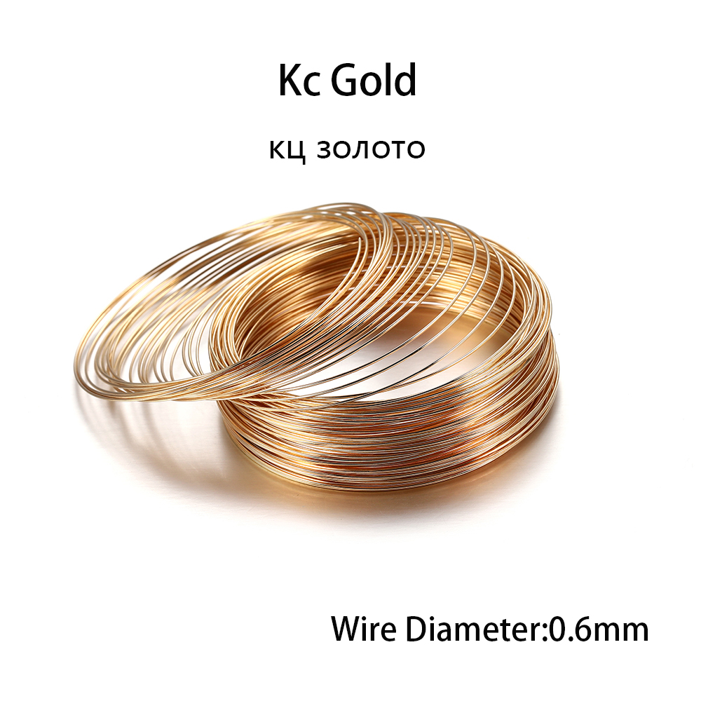 100 Loops/lot 0.6mm Silver Gol - Jewelry Making Gold Wire ulasan dan harga