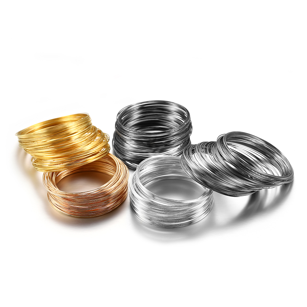 100 Loops/lot 0.6mm Silver Gol - Jewelry Making Gold Wire ulasan dan harga