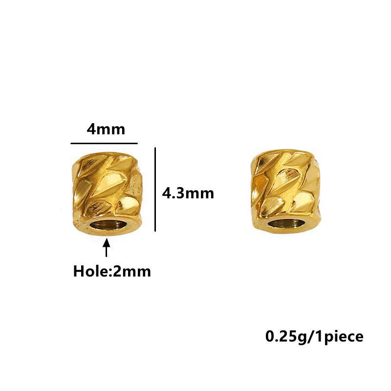 20pcs Stainless Steel PVD 18K  - Crimp Bead Tube ulasan dan harga