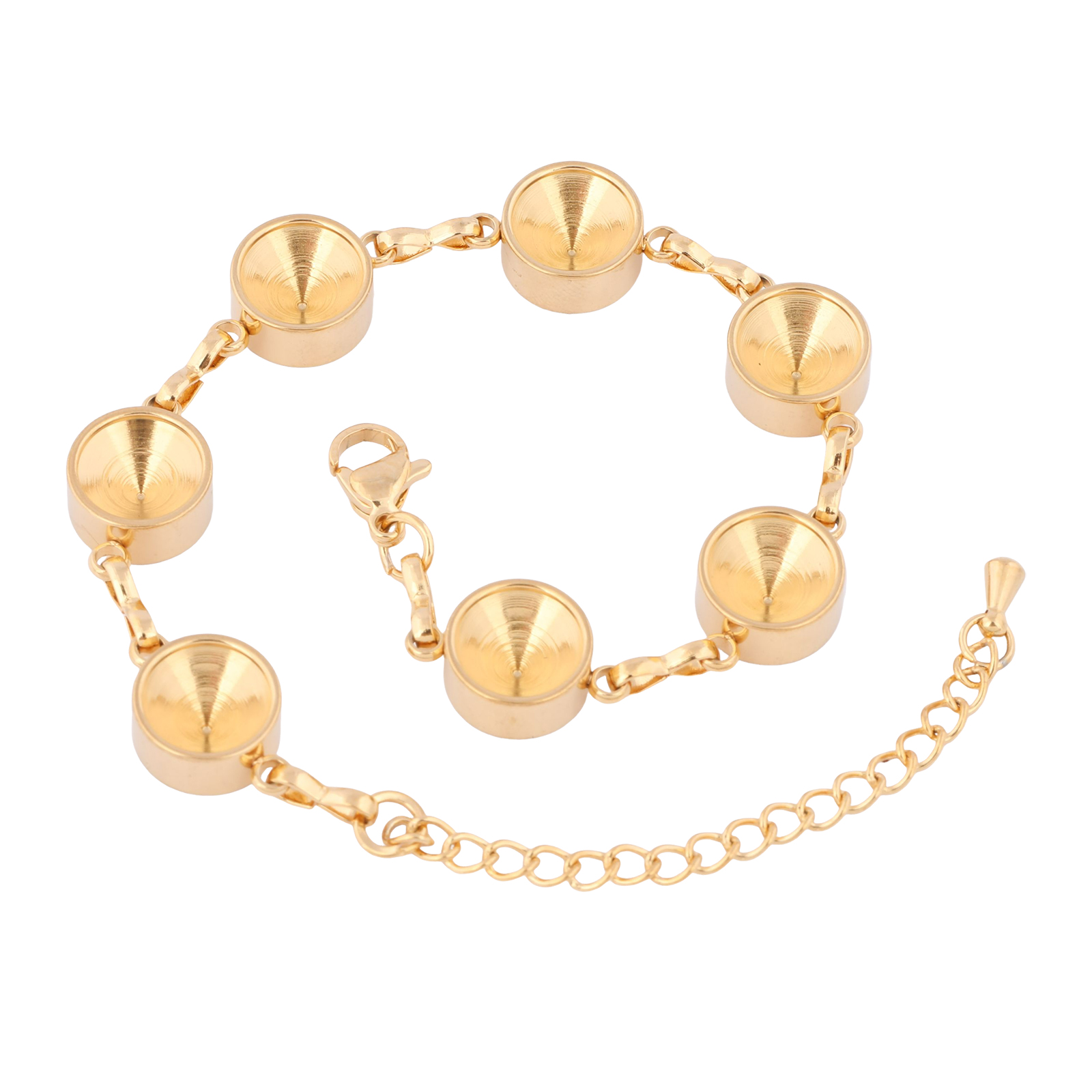 2pcs Stainless Steel Gold Plat - Jewelry Making Stones ulasan dan harga