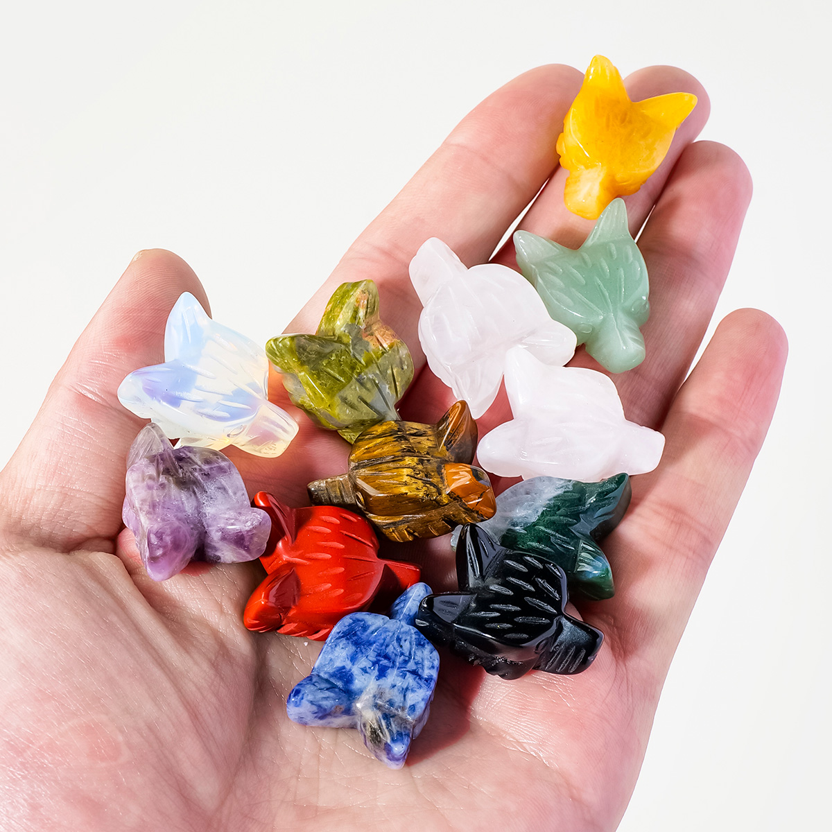 1PC Natural Crystal Carved Fox - Jewelry Making Desk ulasan dan harga