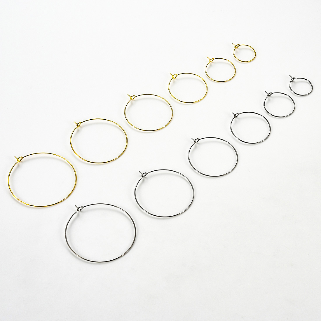 20Pcs Stainless Steel Round Ea - Jewelry Making Gold Wire ulasan dan harga