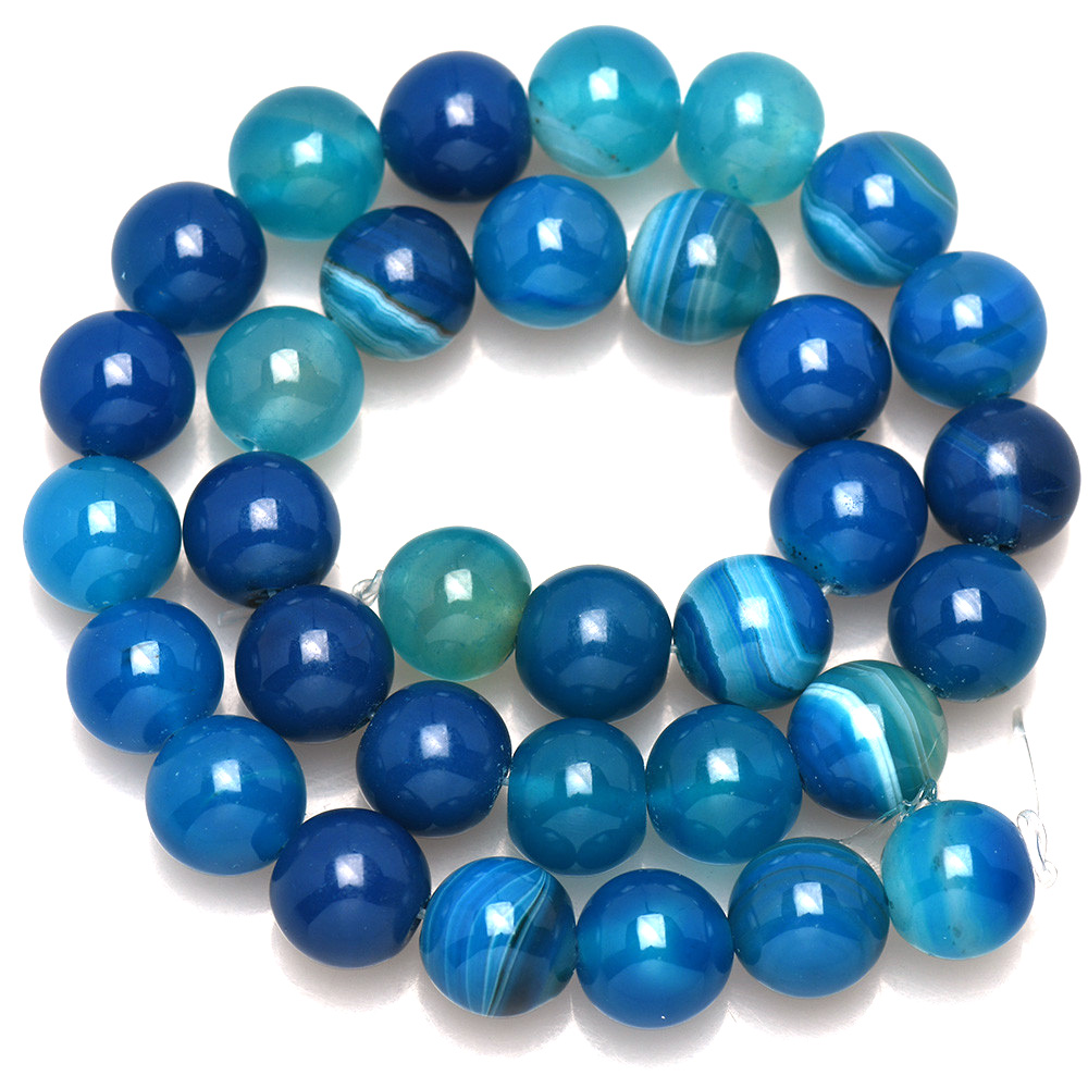 Natural Stone Banded Blue Lace - Jewelry Making Stones ulasan dan harga