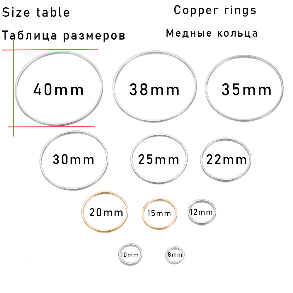 20-50pcs/lot 8-40mm Metal Roun - Jewelry Making With Copper Wire ulasan dan harga