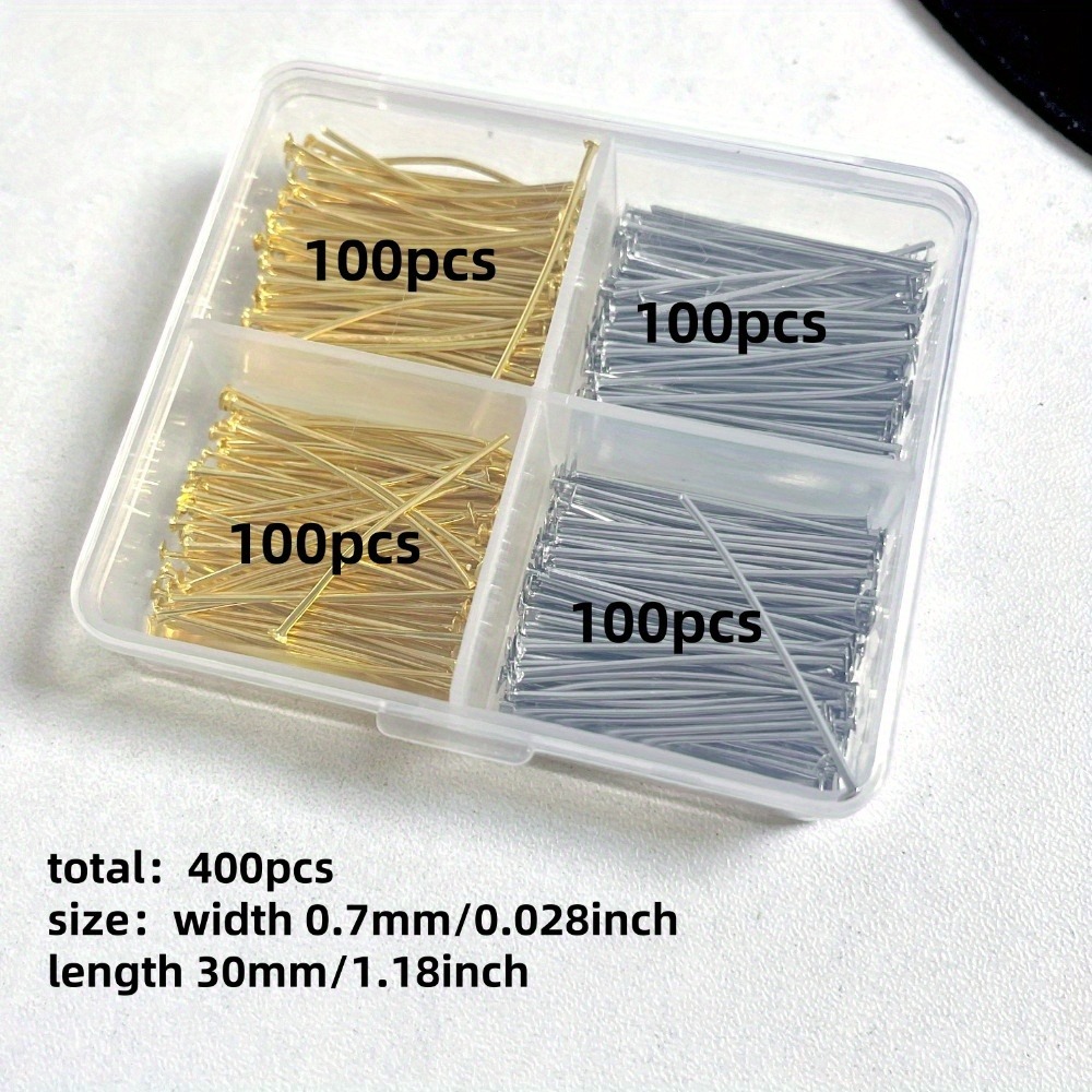400pcs Mixed Iron Head Pins 30 - Jewelry Making Essentials ulasan dan harga