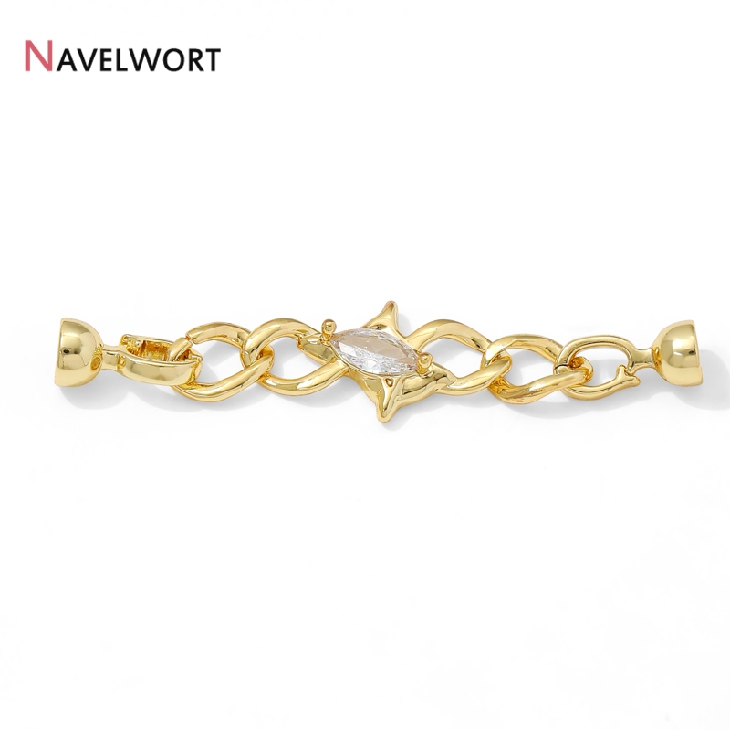 14K Gold Plated Brass Zircon C - Jewelry Making Brass ulasan dan harga