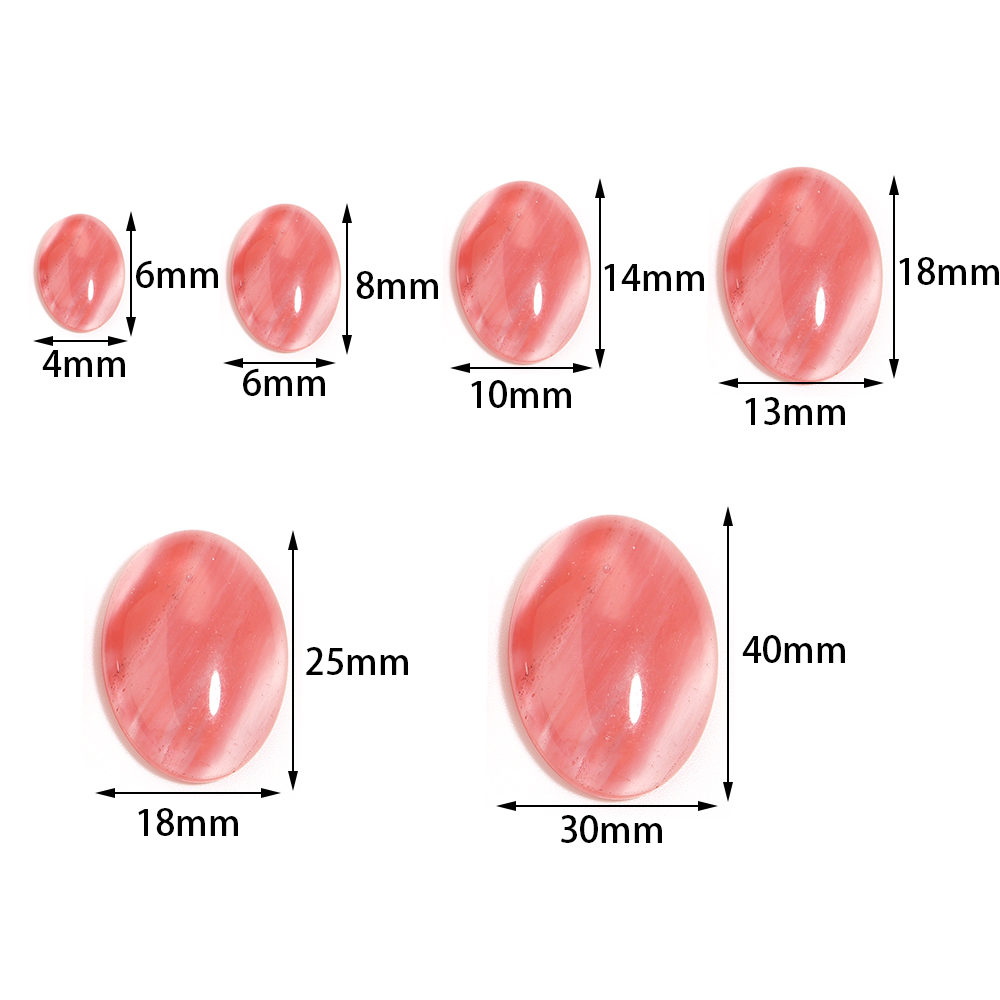 2/5/10Pcs Natural Oval Stone A - Jewelry Making Stones ulasan dan harga