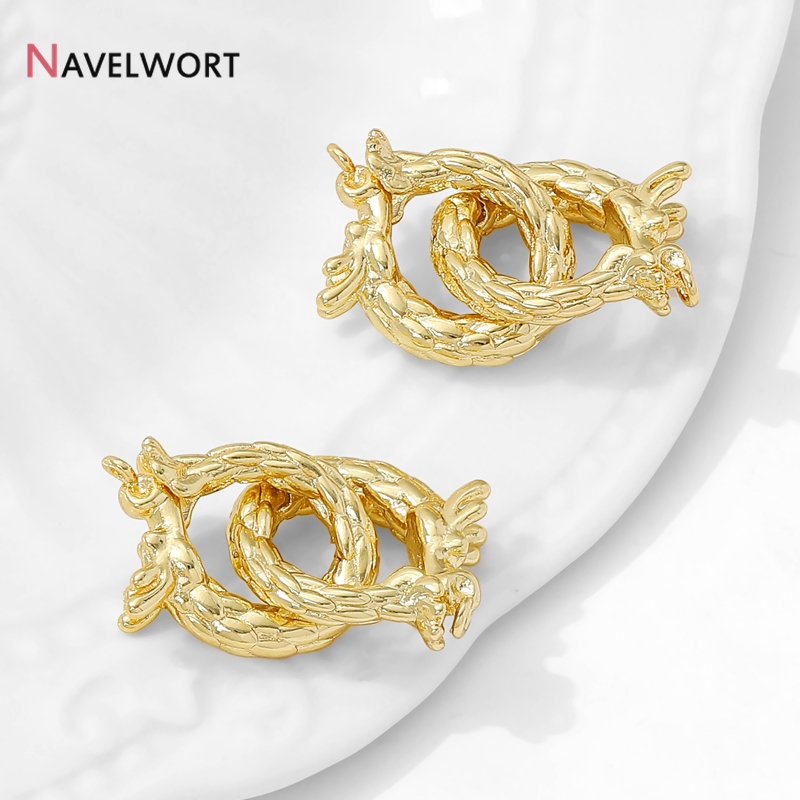 14K Gold Plated Brass Dragon S - Jewelry Making Brass ulasan dan harga