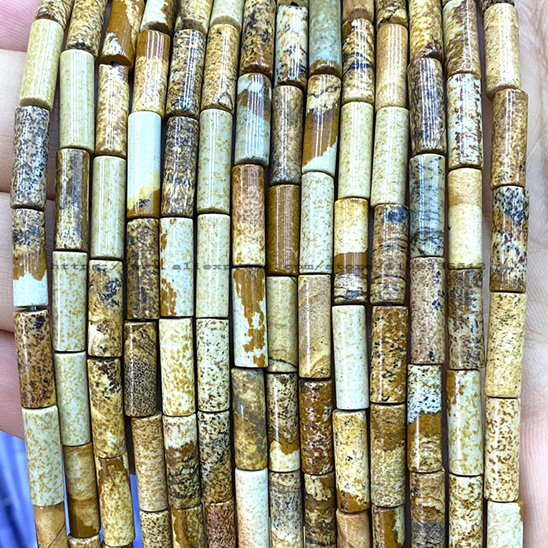 4x13mm Tube Natural Stone Jade - Crimp Bead Tube ulasan dan harga