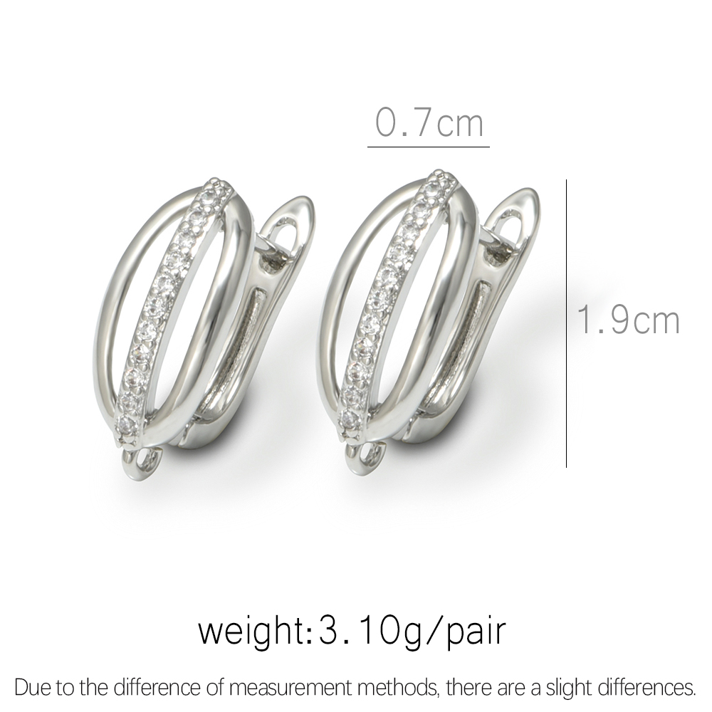 1 Pair 18K Gold Plated Brass C - Jewelry Making Brass ulasan dan harga