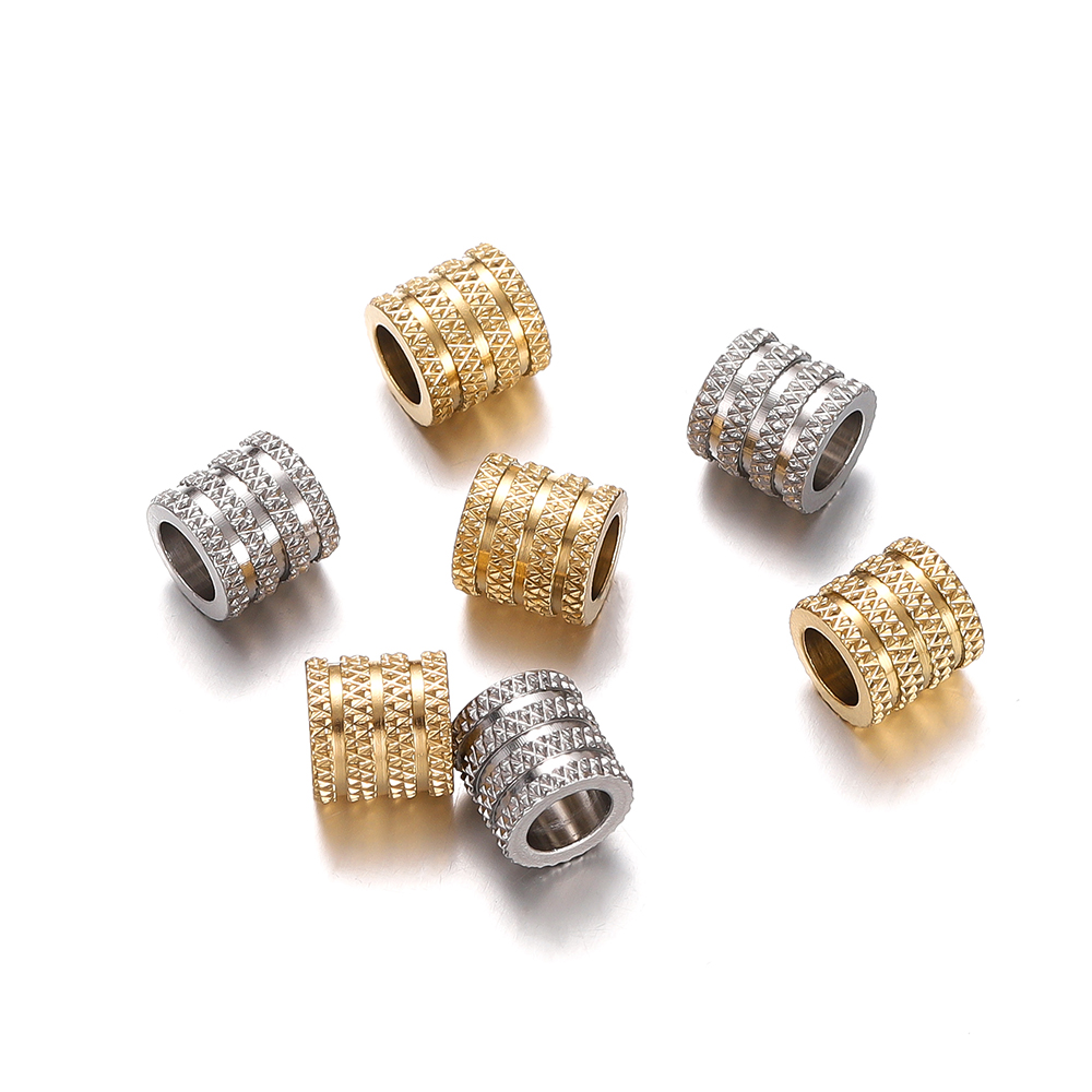 10Pcs Stainless Steel Loose Be - Jewelry Making Equipment ulasan dan harga